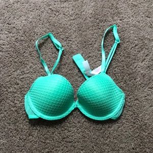 Mint green bra